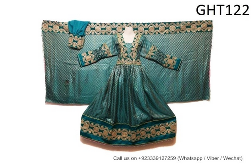 Afghan Bridal Handmade Embroidered Dress