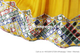 Buy Afghan Fashion Dress In Yellow Color Mirrors Work Persian Pashtun Bridal Frock