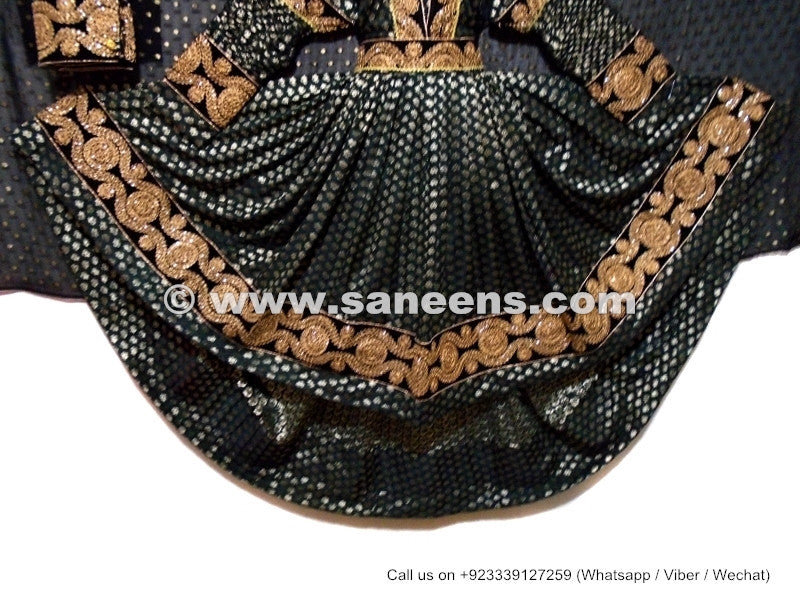 traditional afghan pashtun ladies clothes in black color
