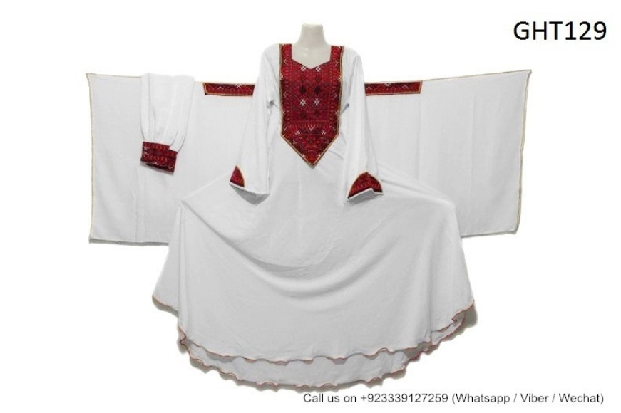 afghan dress in white color