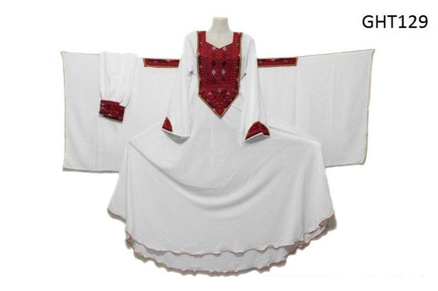 afghan dress in white color
