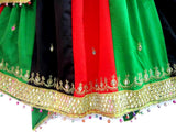 Afghan Flag Style  Bridal Dress