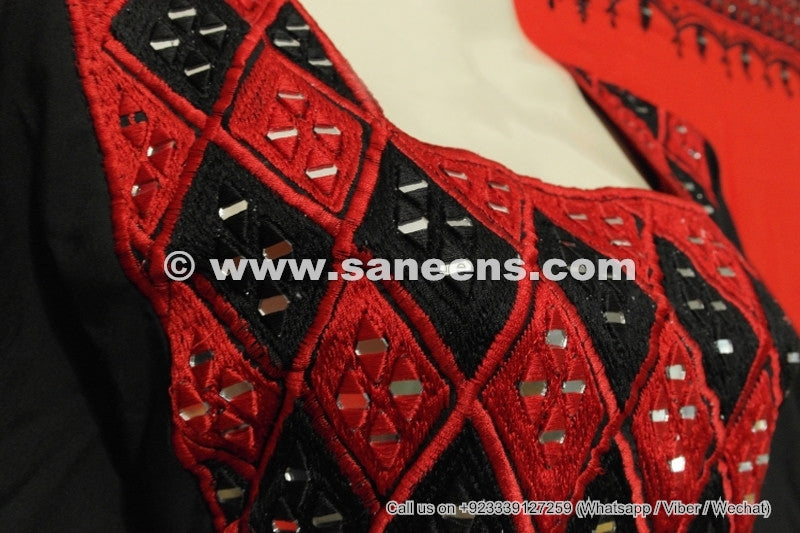 handmade asian tribal artwork thobe dress