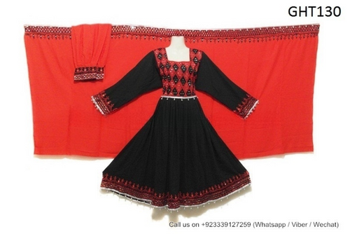 Afghan Bridal Hand Embroidered Dress