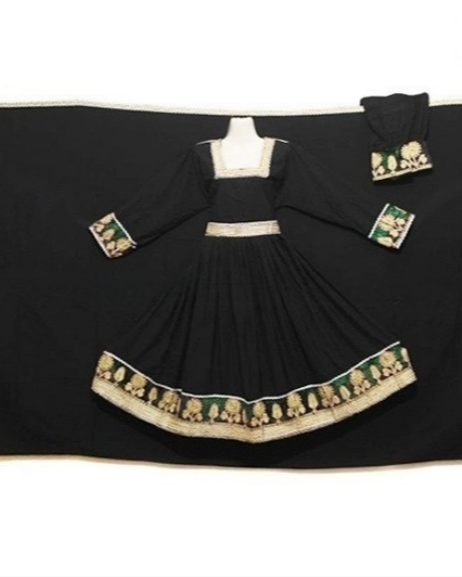 afghan dress in black color