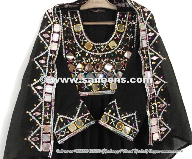 handmade tribal clothes with mirrors work