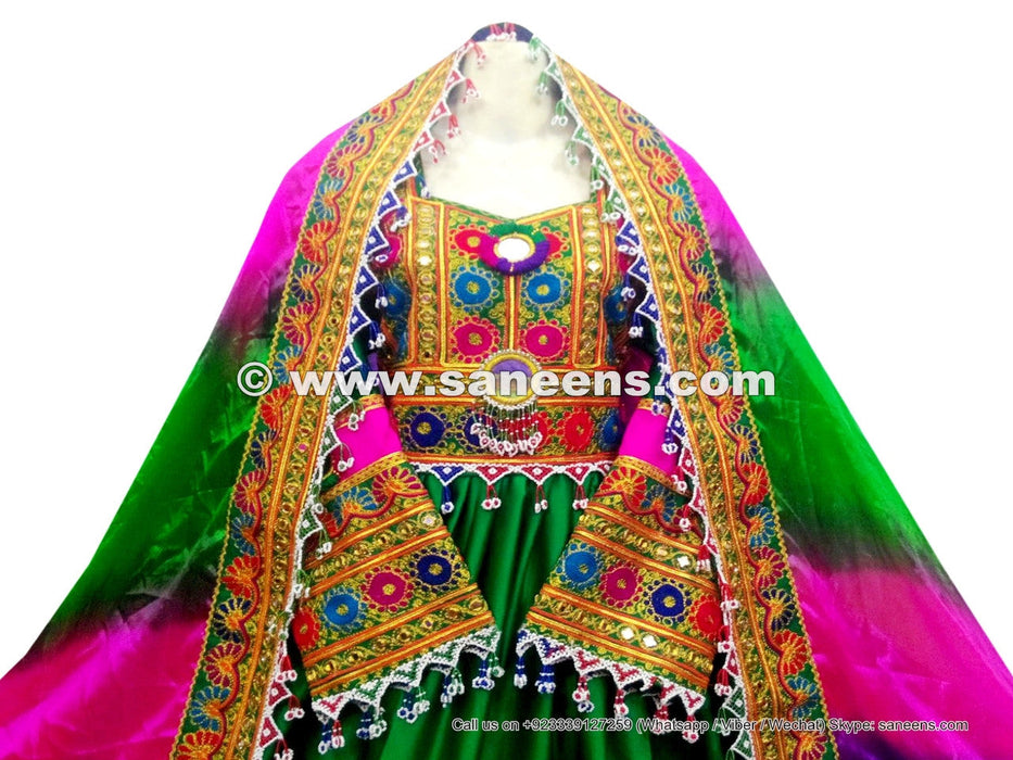 mirrors work afghani frocks