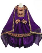 afghan dress in purple color