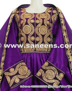 muslim afghan  dress frock with embroidererd laces
