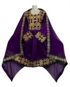 afghan dress in purple color