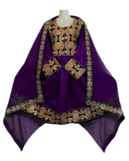 afghan dress in purple color