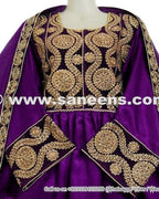 muslim afghan pashtun dress frock with embroidered lace
