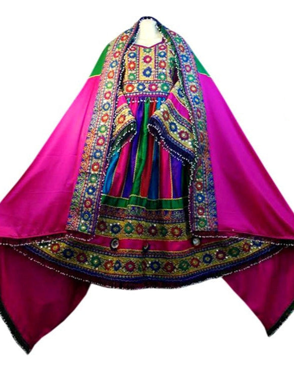 Afghani Bridal Hand Embroidered Dress