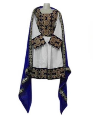 afghan dress in blue color