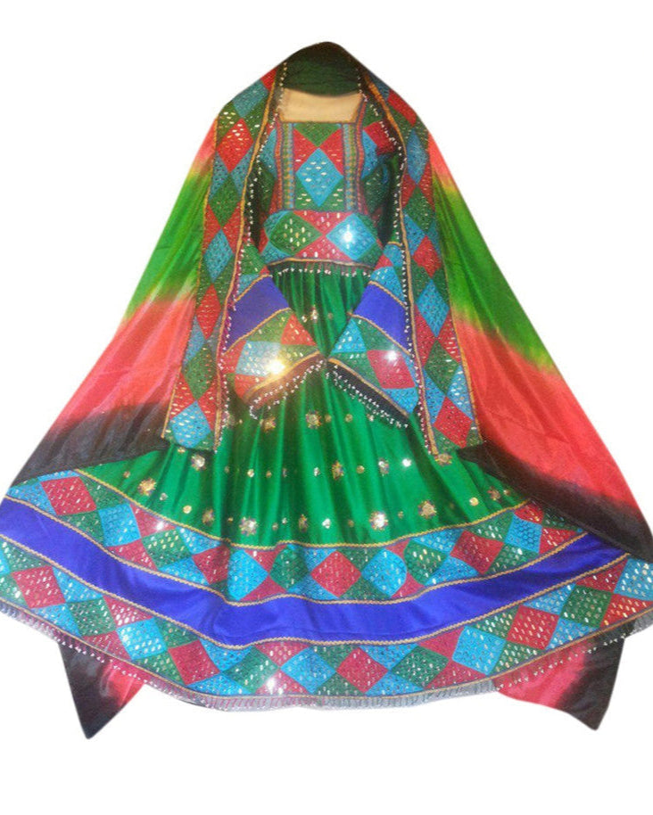 Afghan Bridle Hand Embroidered Dress