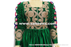 persian ladies green color lace work frocks