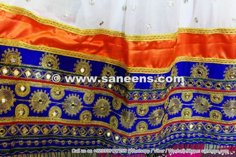 afghan fashion latest frock in white color