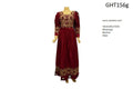 Buy Afghan Bridal Stylish Dress Gown In Burgundy Color Pashtun Persian Frock Clothes