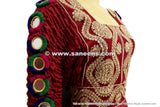 Buy Afghan Bridal Stylish Dress Gown In Burgundy Color Pashtun Persian Frock Clothes