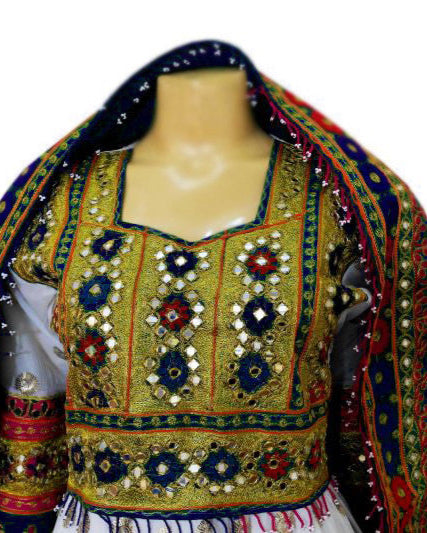 traditional persian bridal frocks with mirrors work