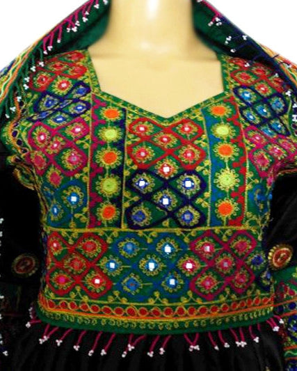 mirrors work afghan bridal clothes frocks