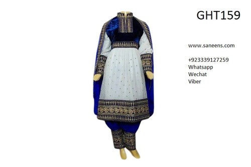 Pashtun Bridal Hand Embroidered Dress
