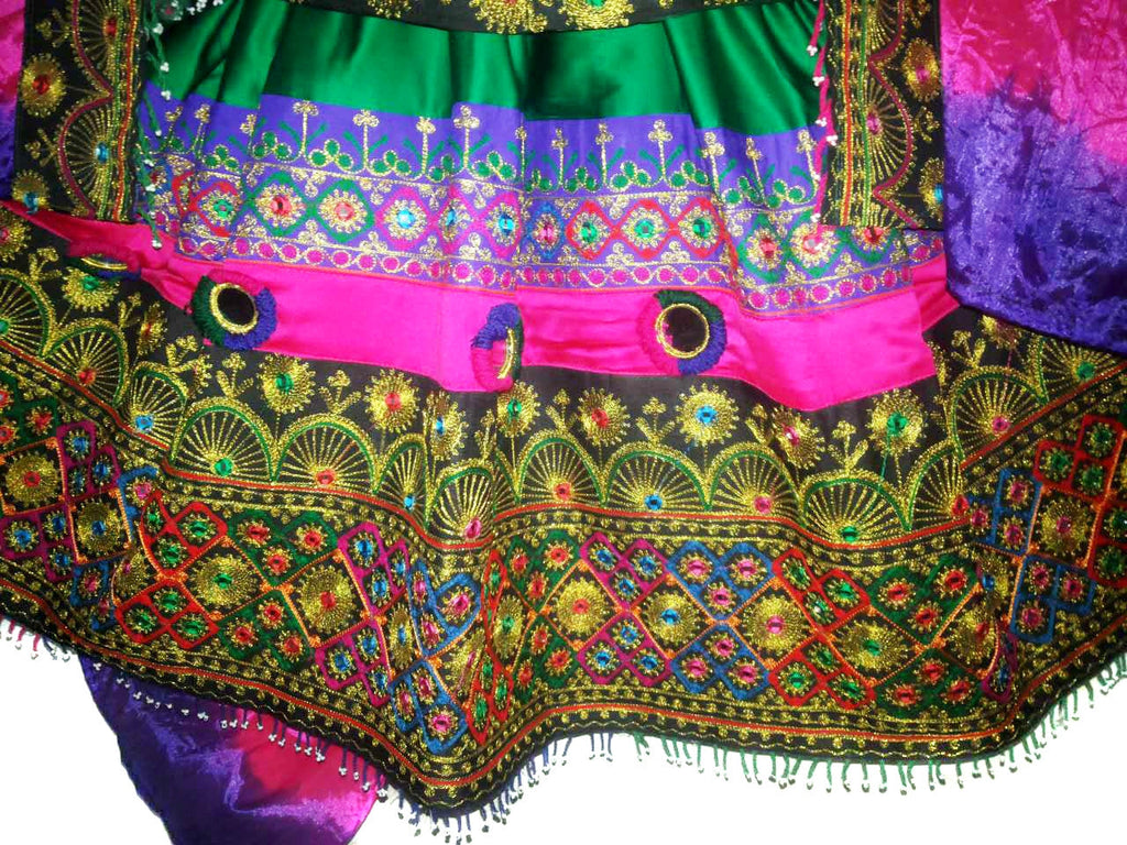 Pashtun Bridal Hand Embroidered Dress Frock