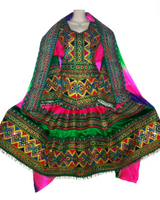 Mirrors Work Afghan Bridal Dress