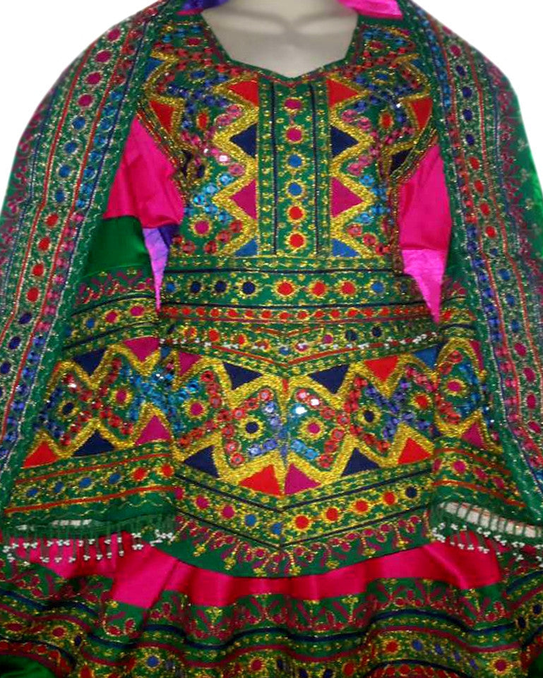 Mirrors Work Afghan Bridal Dress