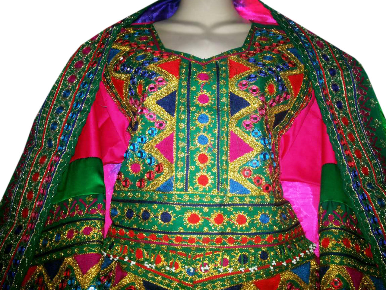 Mirrors Work Afghan Bridal Dress