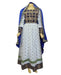 afghan fashion gown in white color