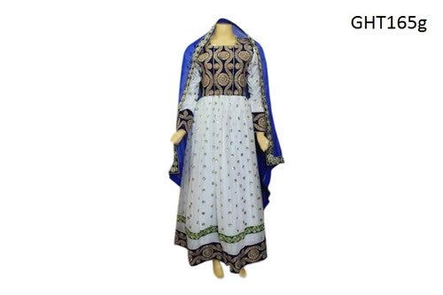 Afghan Embroidered Long Gown Dress