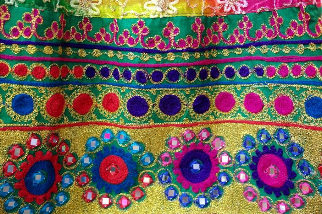 Beautiful afghan embroidery with mirror work