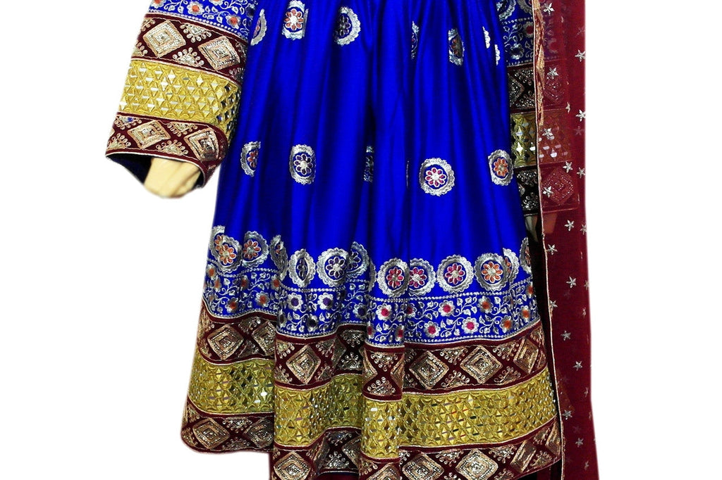 Afghan Dress in blue color