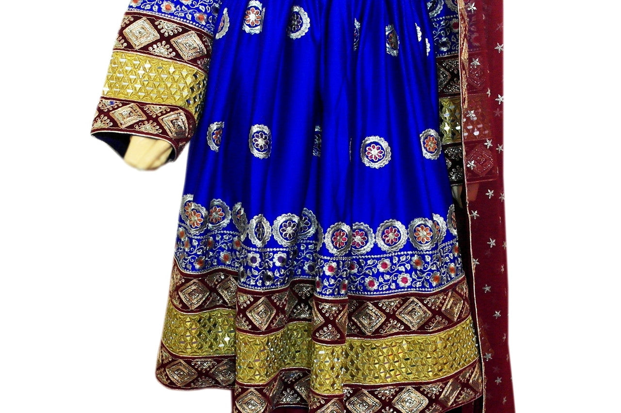 Afghan Dress in blue color