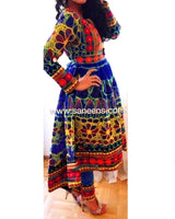 Afghan Bridal Dress In Traditional Jolay Style