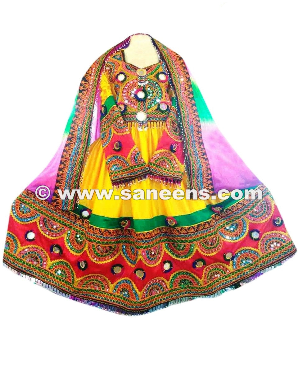 Afghan Traditional Hand Embroidered Bridal Dress