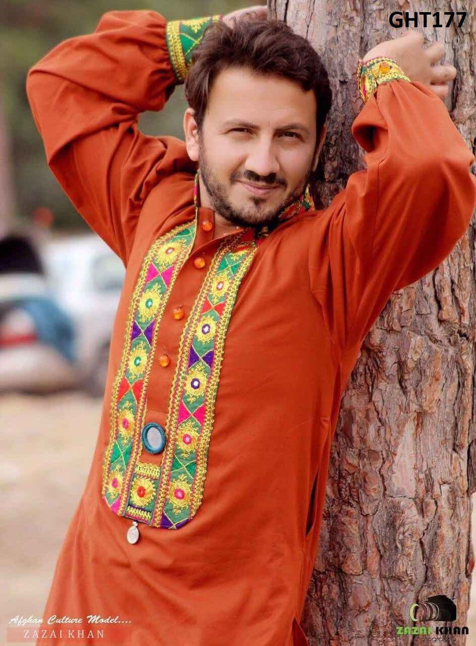 Traditional Pashtun Men's Suit – Afghan Shalwar Kameez