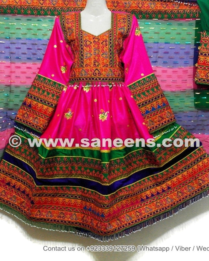 Afghan Bridal Hand Embroidered Dress