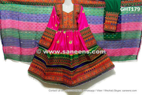 Afghan Bridal Hand Embroidered Dress