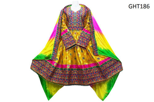 Kuchi Style Hand Embroidered Bridal Dress