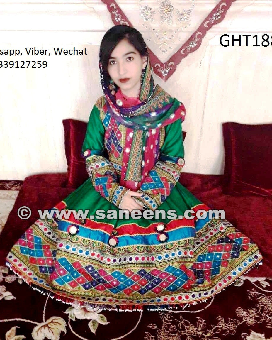 Hand Embroidered Afghan Bridal Dress