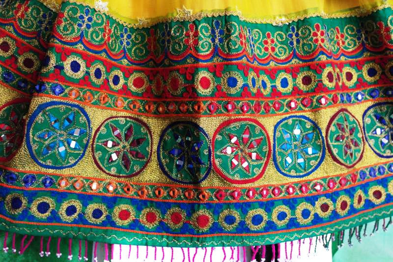 afghan attan dance wide skirt dresses