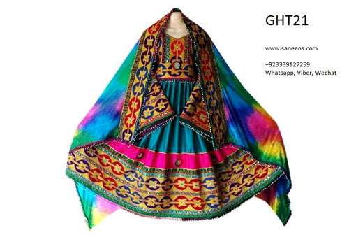 Afghan Bridle Hand Embroidered Dress