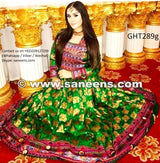Afghani Dress Afghan Women Dress In Green Banarasi Fabric