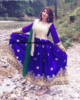 Kuchi Bridal Dress In Satin Fabric