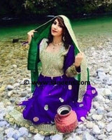 Kuchi Bridal Dress In Satin Fabric