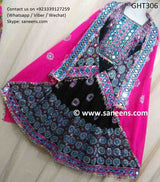 Afghan Clothes In Black Color With Lot Of Mirrors Work