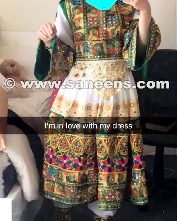 Hand Embroidered Afghan Traditional Bridal Dress
