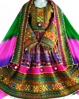 Afghan Traditional Bridal Dress Embroidery Work